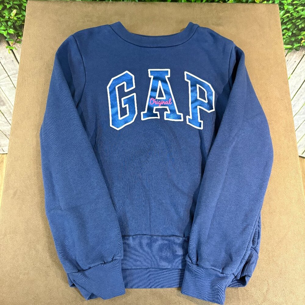GAP Logo Original Girls Sweater Blue Size Large / Size 10 (SKU: 148G)